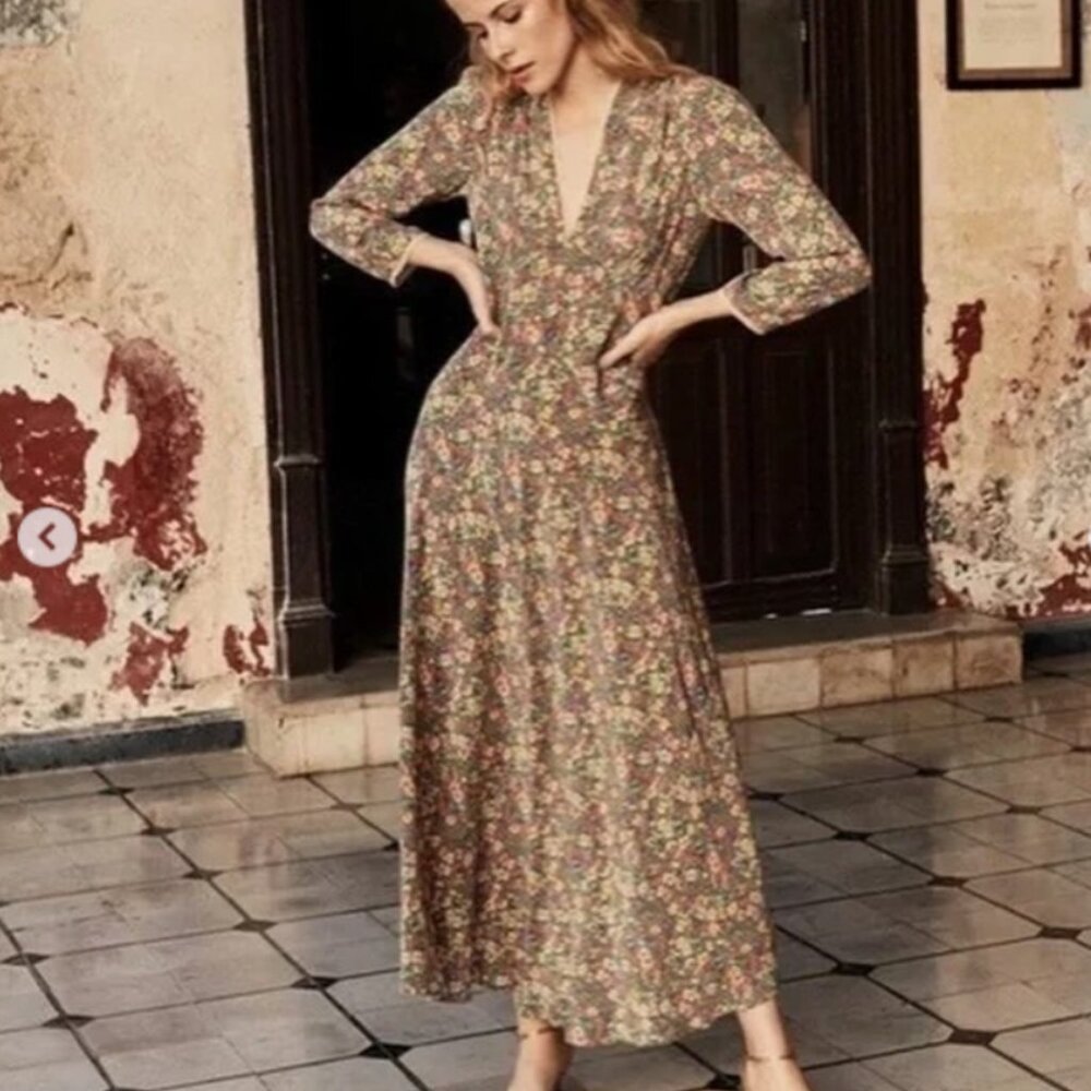 Doen Catskill dress in Green Valley Floral size S